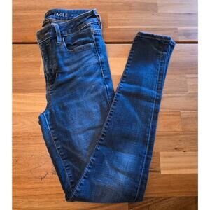 American Eagle Outfitters Skinny Jegging Women Size 2 Regular Blue Stretch Denim
